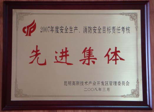 2007年度高新區(qū)安全生產(chǎn)、消防安全目標(biāo)考核先進(jìn)集體