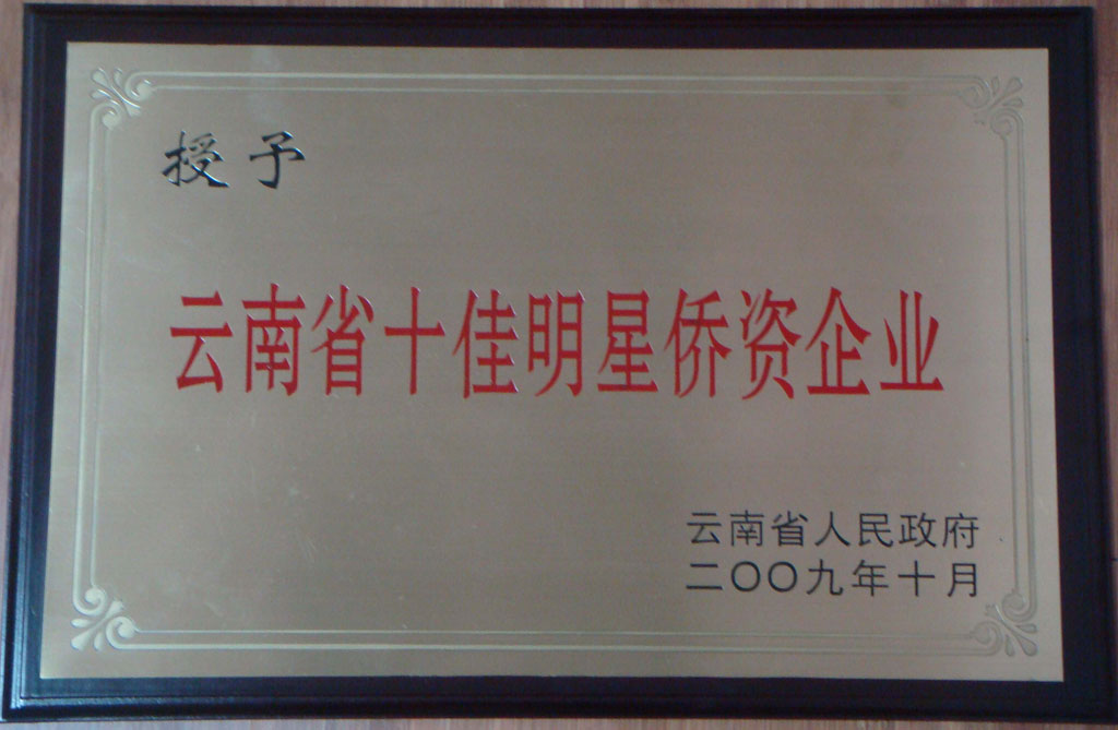 明星僑資企業(yè)證