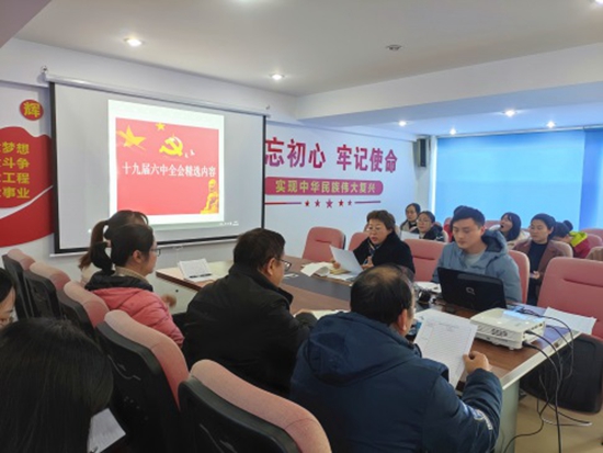 公司黨支部“深入學(xué)習(xí)十九屆六中全會精神”